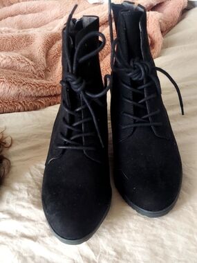 Dr SCHOLLS Black Lace-Up Women's Ankle Boots